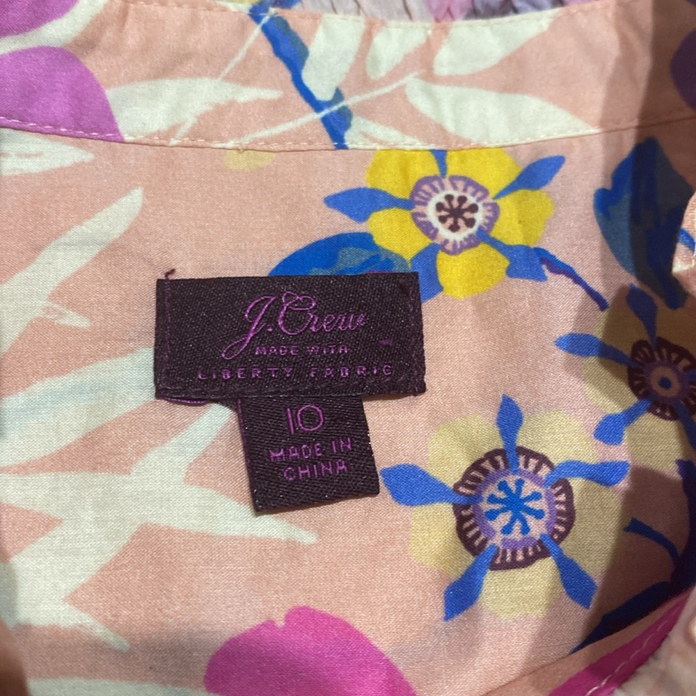 EUC J. Crew Floral Midi Dress - Pink and Blue - Picture 9 of 16